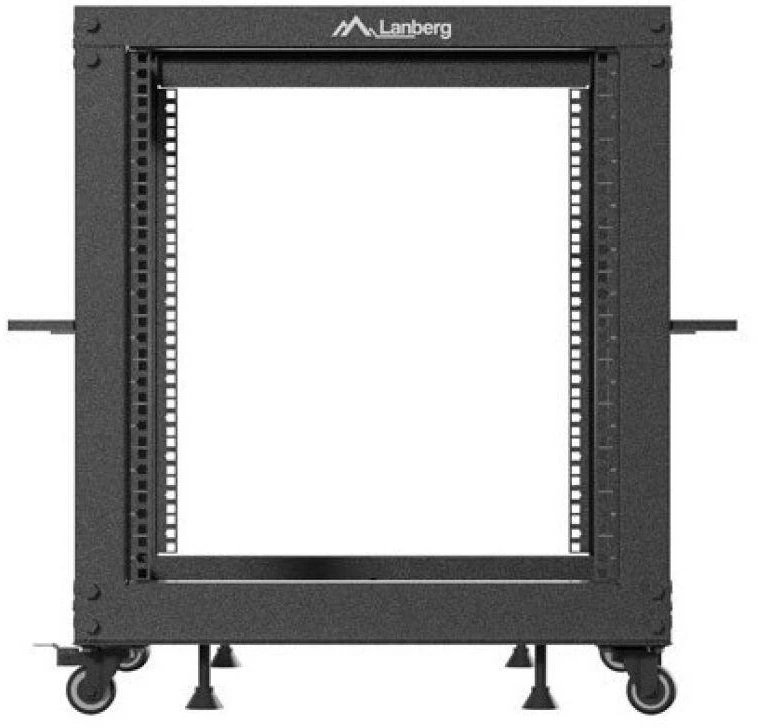 Lanberg Open Rack 12U 600x600-1100 reguliuojamas juoda