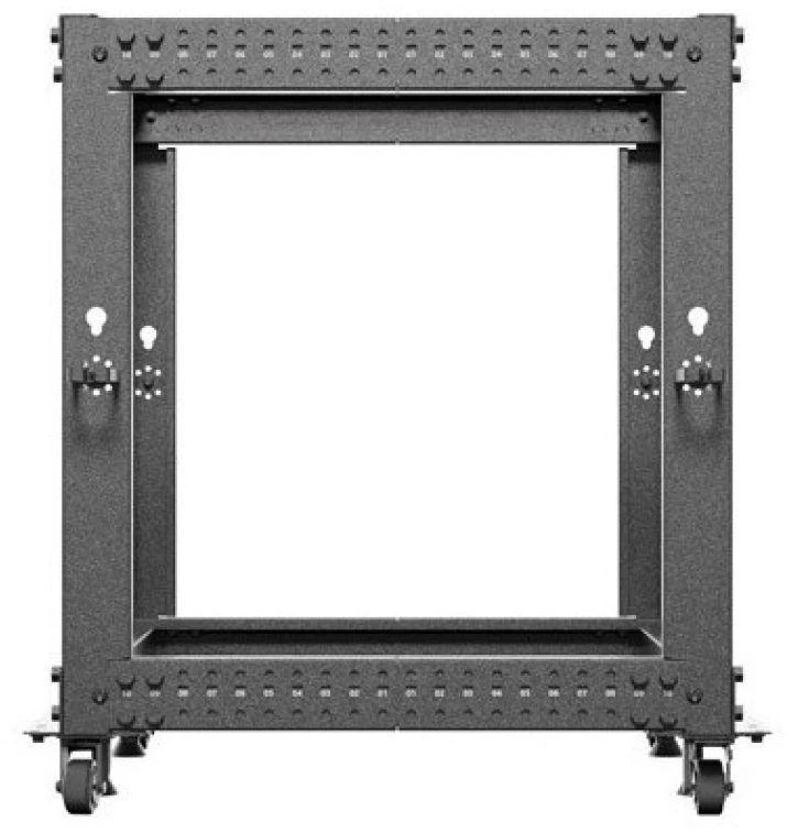 Lanberg Open Rack 12U 600x600-1100 reguliuojamas juoda