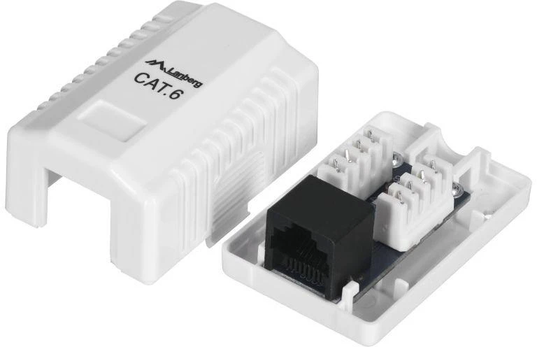 LANBERG OU6-0001-W UTP Data Box 1 prievado RJ45 neekranuotas kat. 6