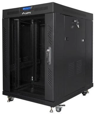 LANBERG laisvai pastatomas stelažas 19 colių spintelė 15U 600x800 stiklinių durų LCD plokščias paketas juodas