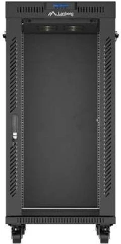 Lanberg stovima 19" 24U 600x800 juoda spinta su stiklinėmis LCD durimis V2