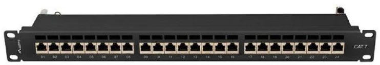 LANBERG patch panel 24 port 1U cat.7 FTP juodas