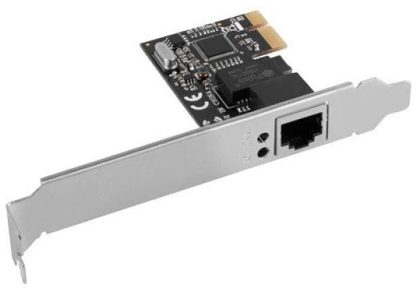 Ausinės LANBERG PCI-E 1X RJ45 1Gb tinklo plokštė RTL8111C LOW PROFILE PCE-1GB-201