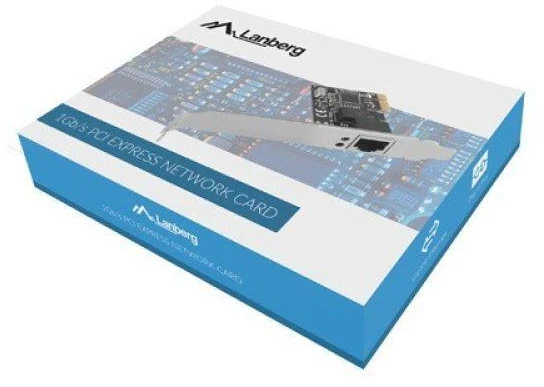 Ausinės LANBERG PCI-E 1X RJ45 1Gb tinklo plokštė RTL8111C LOW PROFILE PCE-1GB-201