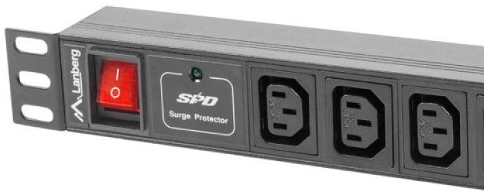 LANBERG PDU-10I-0200-IEC-BK PDU 1U 10A 10 lizdai IEC C13 2m Juodas