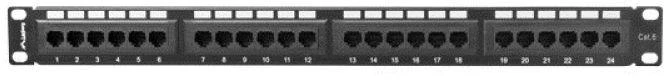 LANBERG PPU6-1024-B Patch Panel 24 port 1U cat. 6 juodas