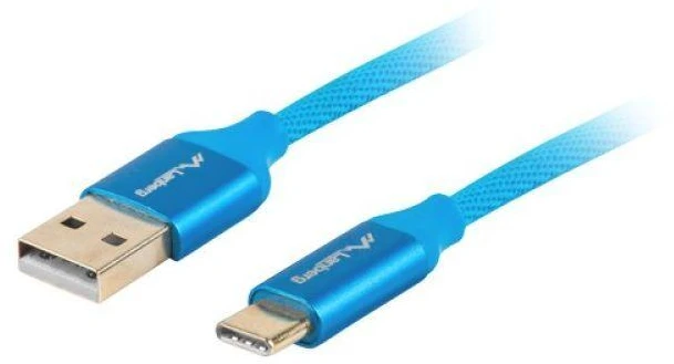 LANBERG CA-USBO-22CU-0005-BL laidas Premium Quck Charge 3.0 USB-C M A M 0,5m Mėlyna