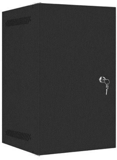 LANBERG Rack spintelė 10 colių sieninis laikiklis 9U 280x310 juodas su metalinėmis durelėmis butas paketas