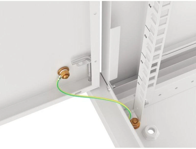 LANBERG sieninė spintelė 19 colių 6U 600x450 plieninės durys pilkas flat pack