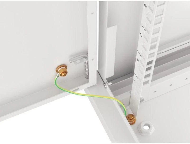 LANBERG sieninė spintelė 19 colių 6U 600x600 plieninės durys pilkas flat pack