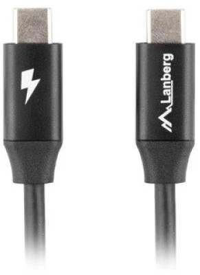 LANBERG USB-C M/M 2.0 laidas 1.8m Quick Charge 4.0 juodas