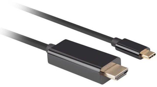 Lanberg USB-C–HDMI kabelis, 1 m 4K/60Hz, Juodas | Lanberg | USB-C–HDMI kabelis | CA-CMHD-10CU-0010-BK | 1 m