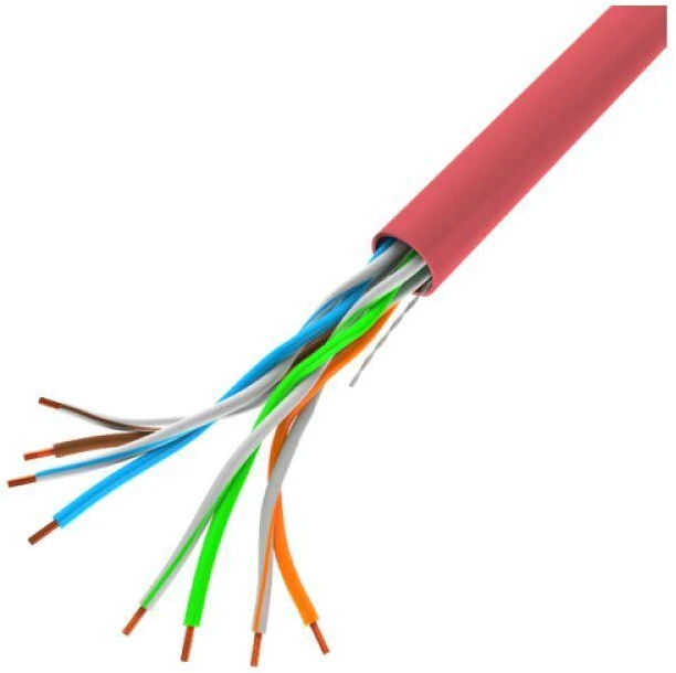 LANBERG LAN kabelis UTP cat.5e 305m solid CCA raudonas