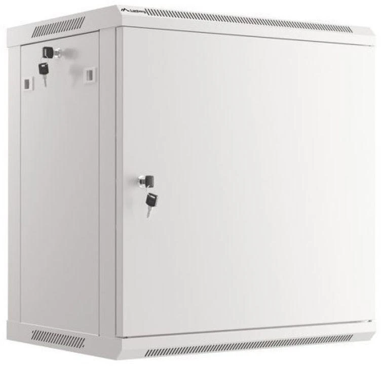 LANBERG sieninė spintelė 19 colių 12U 600x450 plieninės durys pilkas flat pack