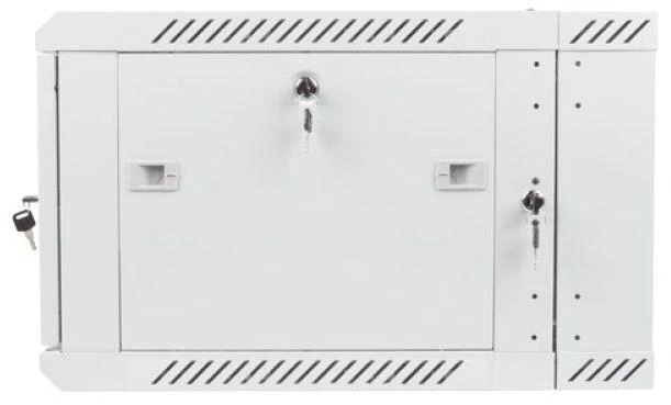 LANBERG WF02-6606-10S sieninis dvigubos sekcijų stelažas 19 colių plokščias paketas 6U/600x600mm pilkas
