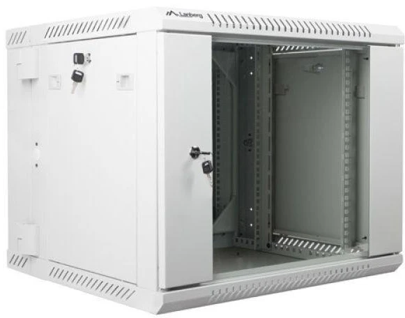 LANBERG WF02-6609-10S sieninis dvigubos sekcijų stelažas 19 colių plokščias paketas 9U/600x600mm pilkas