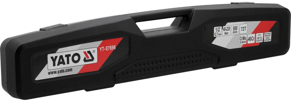 Yato Lango tipo dinamometrinis raktas, 1/2", 40–220 Nm (YT-07696)