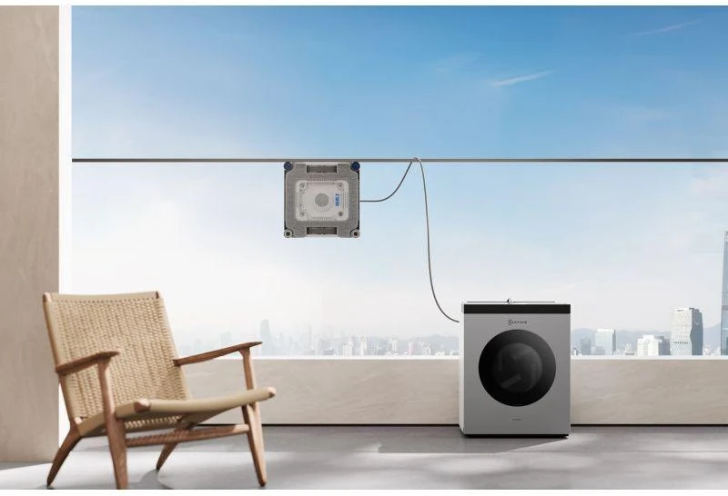 Langų valymo robotas Ecovacs WINBOT W3 OMNI, Baltas/sidabrinis