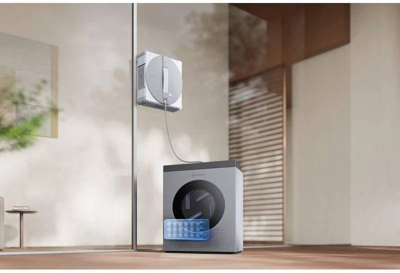 Langų valymo robotas Ecovacs WINBOT W3 OMNI, Baltas/sidabrinis