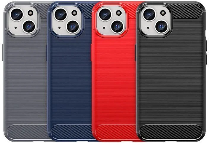 Hurtel Flexible Carbon carbon pattern Apple iPhone 15 – dėklas telefonui mėlynos spalvos