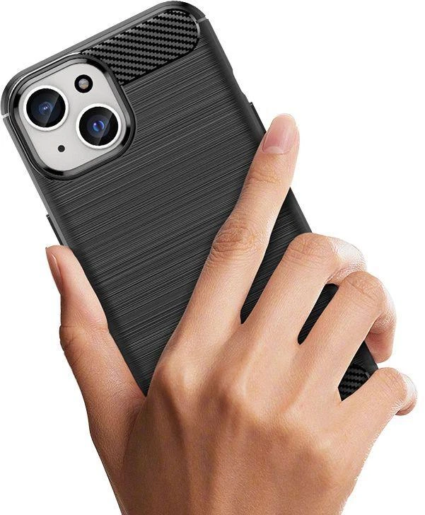 Hurtel Flexible Carbon carbon pattern Apple iPhone 15 – dėklas telefonui mėlynos spalvos
