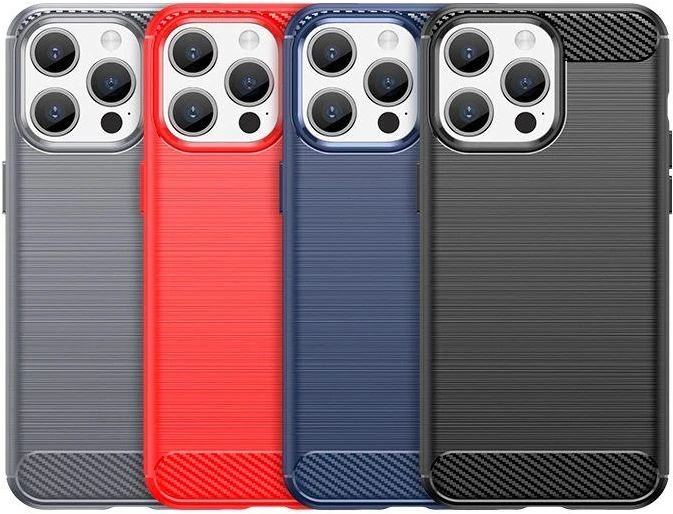 Hurtel Flexible carbon pattern Apple iPhone 15 Pro Carbon – dėklas telefonui mėlynos spalvos