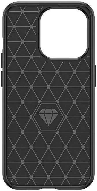 Hurtel Flexible carbon pattern case Apple iPhone 15 Pro Carbon dėklas – dėklas telefonui juodos spalvos