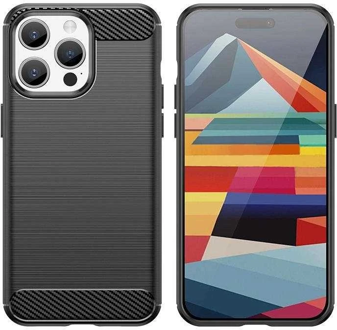 Hurtel Flexible carbon pattern Apple iPhone 15 Pro Max Carbon – dėklas telefonui juodos spalvos