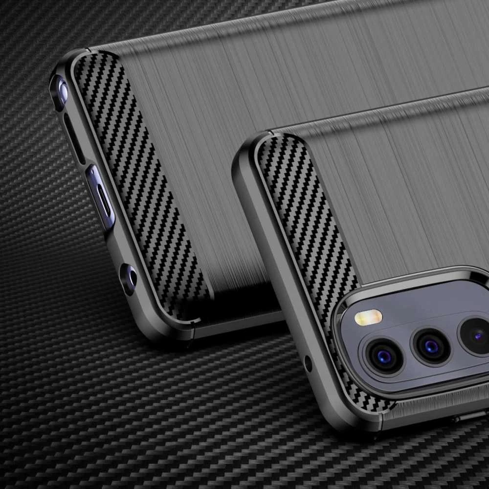 Hurtel Carbon flexible Motorola Moto G Stylus 2022 dėklas telefonui juodos spalvos
