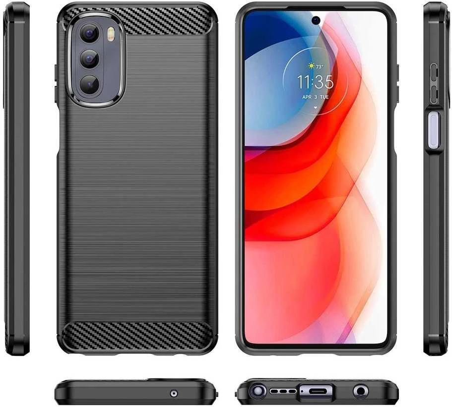 Hurtel Carbon flexible Motorola Moto G Stylus 2022 dėklas telefonui juodos spalvos