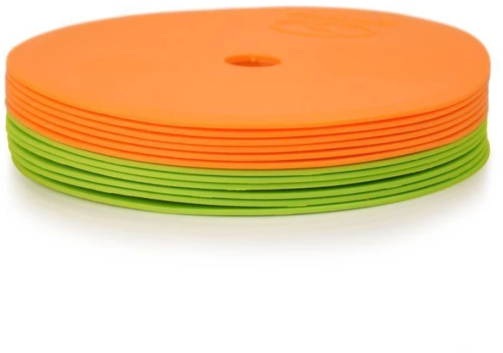 Lankstūs lauko žymekliai - apvalūs 15 cm - 6x žali, 6x oranžiniai SMJ sport ZPO-OG