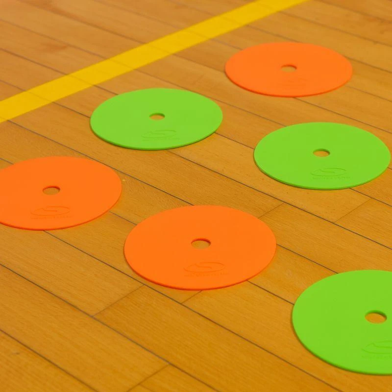Lankstūs lauko žymekliai - apvalūs 15 cm - 6x žali, 6x oranžiniai SMJ sport ZPO-OG