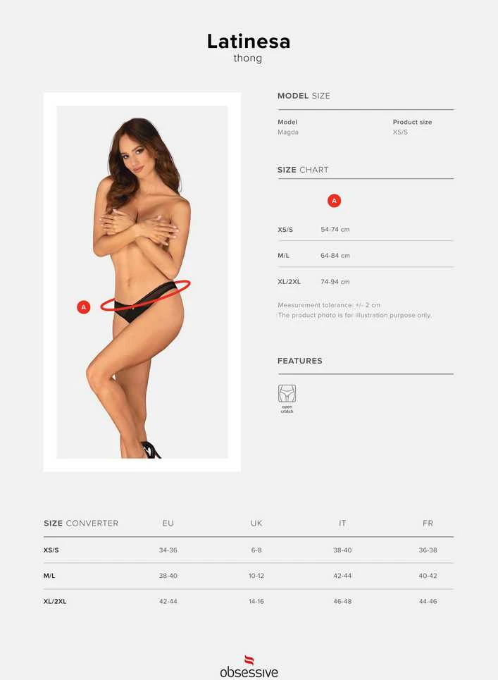 Obsessive Panties Thong OBS stringai XS/S