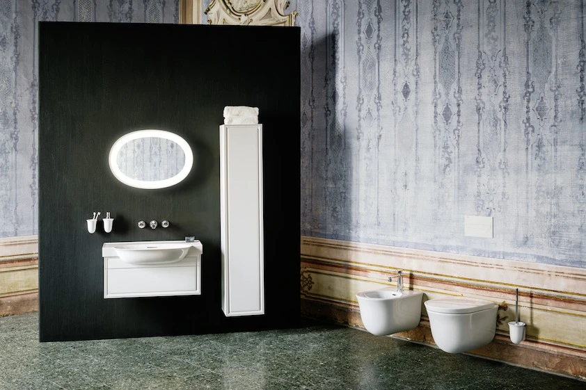 Laufen New Classic WC sėdynė su dangčiu. QR/SC. balta