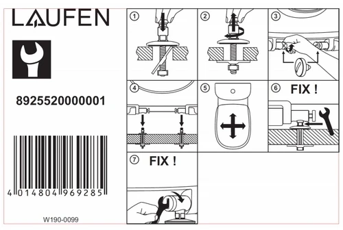LAUFEN Pro universalus tualeto vyrių rinkinys