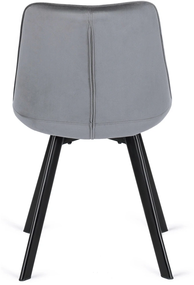 Lauko baldų komplektas Mebel Elite Stalo ir 4 kėdžių komplektas CLARK ir RICK, 120–160 cm, juodas ir pilkas