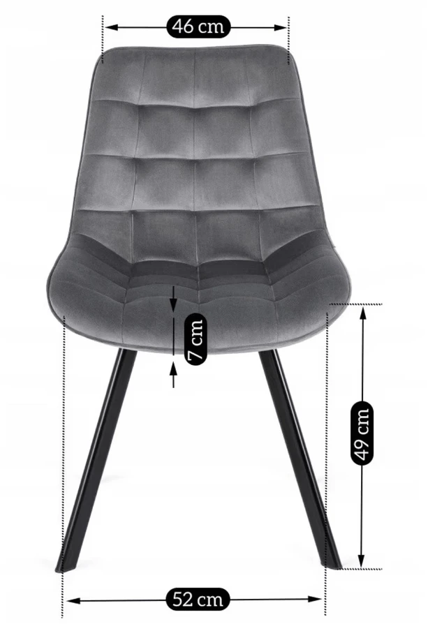 Lauko baldų komplektas Mebel Elite Stalo ir 4 kėdžių komplektas CLARK ir RICK, 120–160 cm, juodas ir pilkas