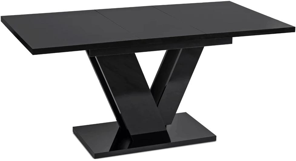 Lauko baldų komplektas Mebel Elite Stalo ir 4 kėdžių komplektas CLARK ir RICK, 120–160 cm, juodas ir pilkas