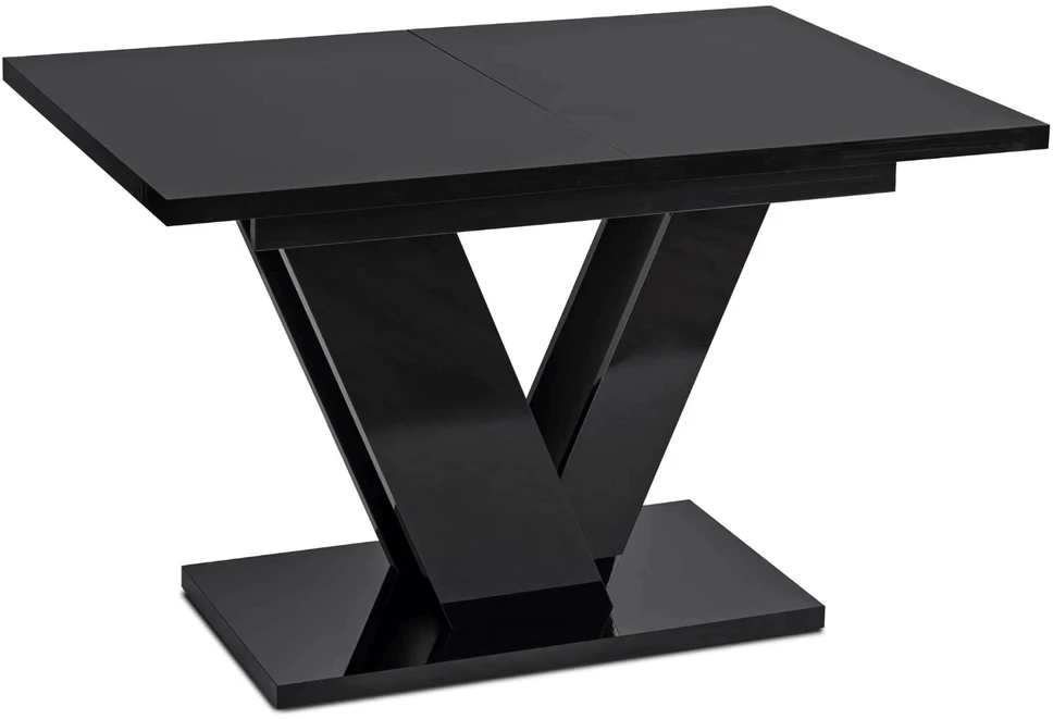 Lauko baldų komplektas Mebel Elite Stalo ir 4 kėdžių komplektas CLARK ir RICK, 120–160 cm, juodas ir pilkas