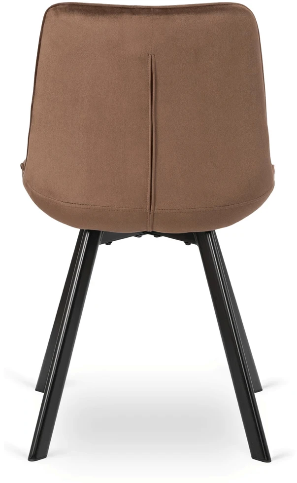 Lauko baldų komplektas Išskleidžiamas valgomojo stalas Modern 100–250 cm su 4 veliūrinėmis kėdėmis RICK – rustikalus ąžuolas / juoda / ruda