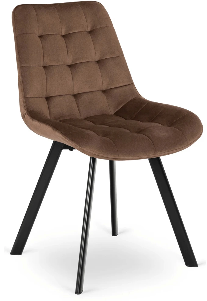 Lauko baldų komplektas Išskleidžiamas valgomojo stalas Modern 100–250 cm su 4 veliūrinėmis kėdėmis RICK – rustikalus ąžuolas / juoda / ruda