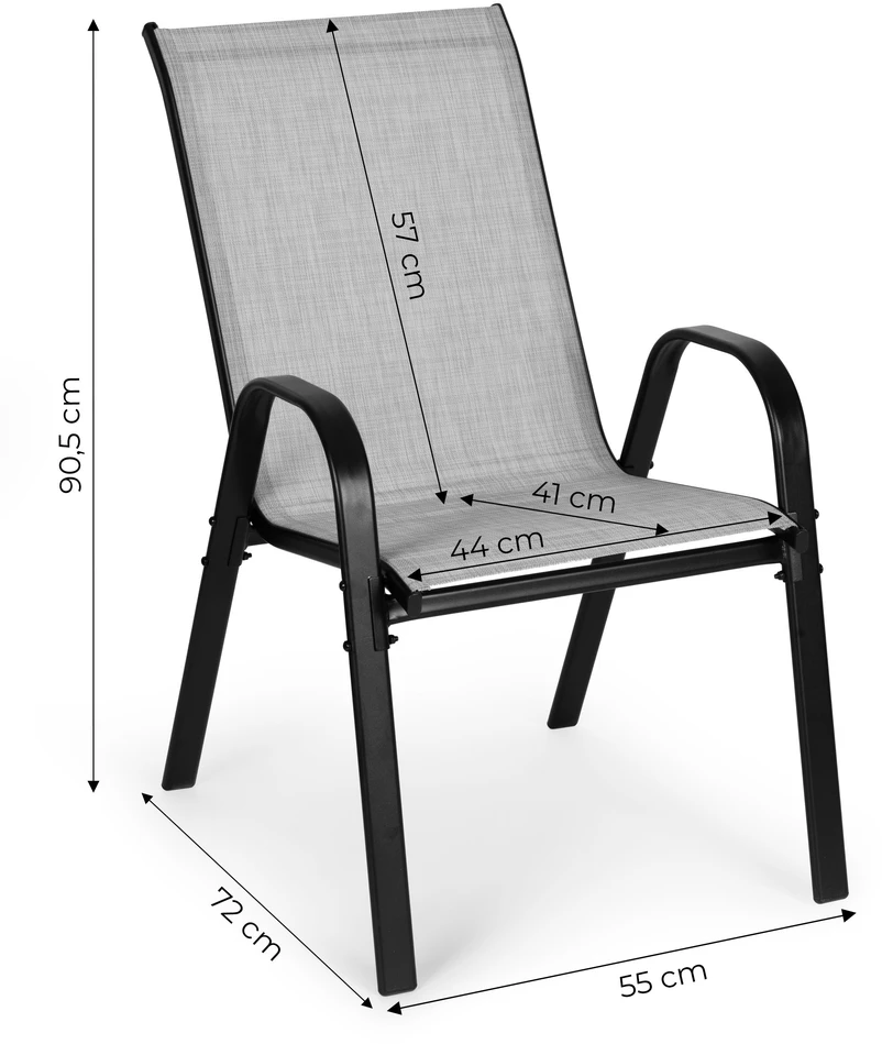 MultiGarden Sulankstomos sodo kėdės (90.5x72x55 cm) 4 vnt.