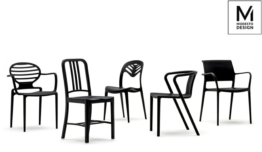 Lauko baldų komplektas Lauko kėdė AIR, juoda, plastikinė