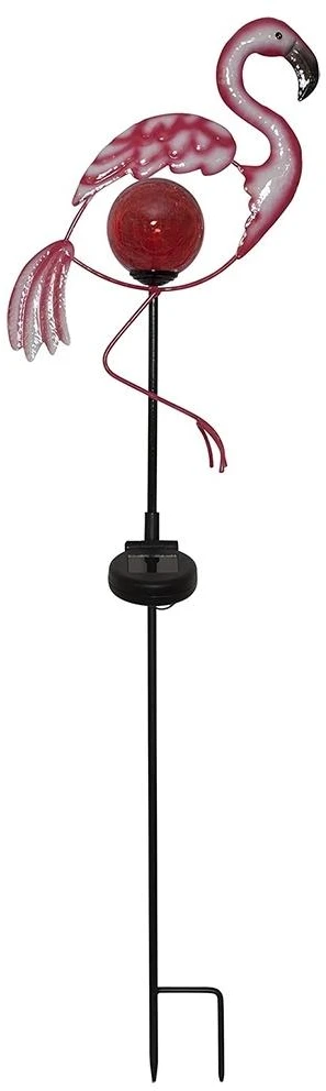 lauko LED lempa „Flamingo“ su saulės baterija (80 cm)
