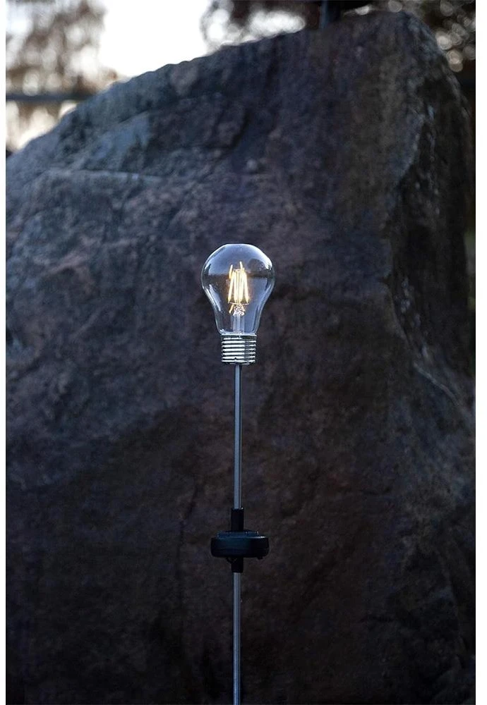 lauko LED lemputė „Edison“ su saulės baterija (80 cm, vintage stilius)