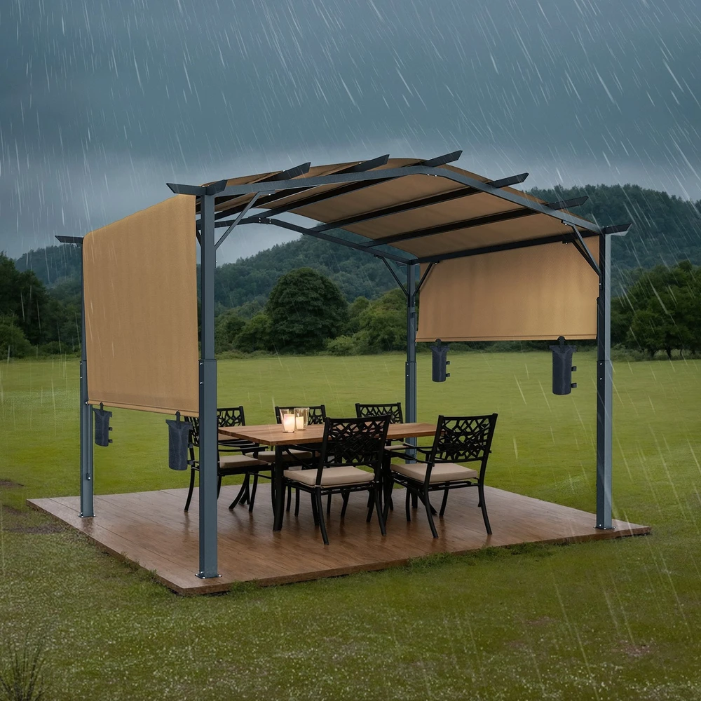 VEVOR 10x10 ft lauko pergola su stogu
