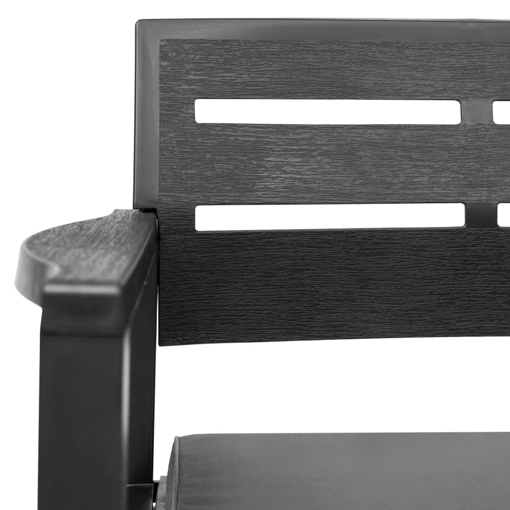 Lauko baldų komplektas Lauko poilsio baldų komplektas, 4d., antrac. sp., plastikas