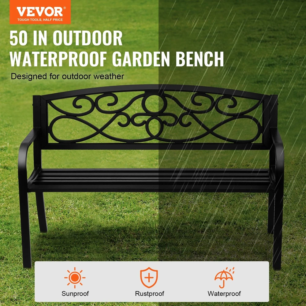 VEVOR 50 cm metalinis lauko suolas