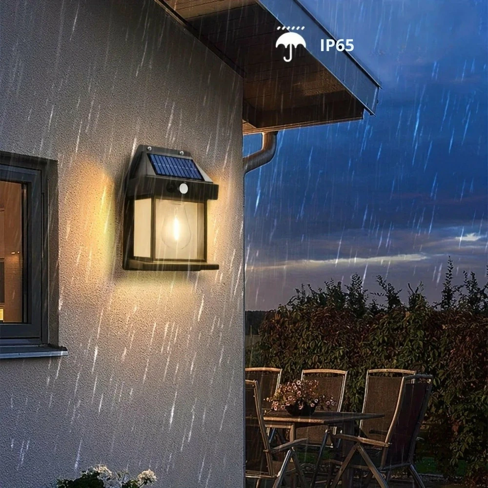 Creativehome Saulės energija maitinamas LED sieninis šviestuvas su judesio jutikliu