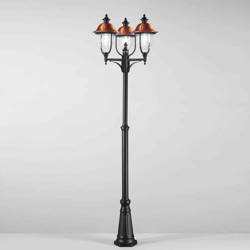 Lauko šviestuvas VENEZIA, juodas, 3xE27, IP44